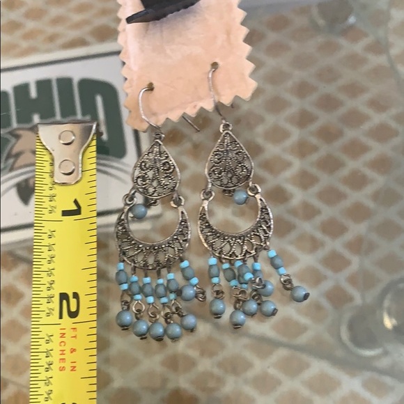 💜 chandelier beaded earrings - Picture 2 of 2